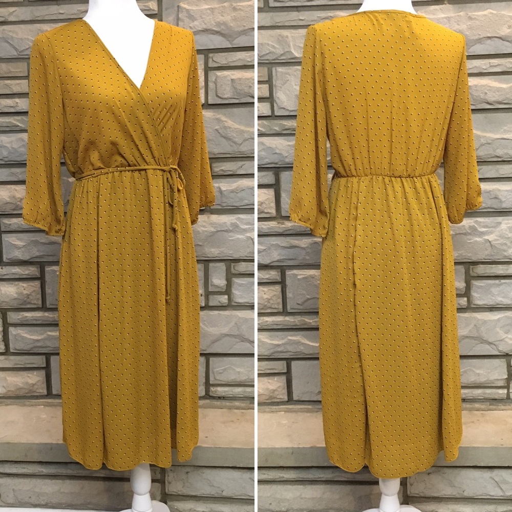 NWOT Carly Jean Faux Wrap Poppy Dress